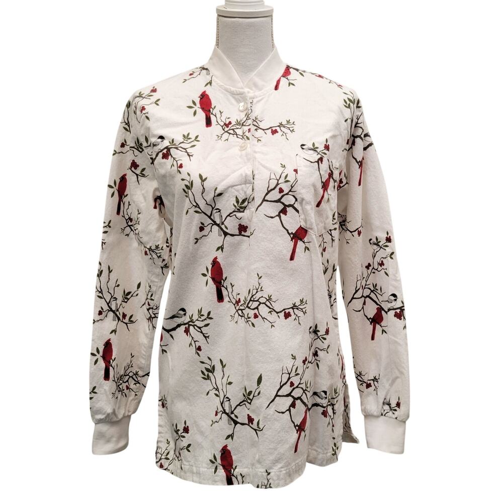 Vermont Country Store Pajama Top Small 100% Cotton